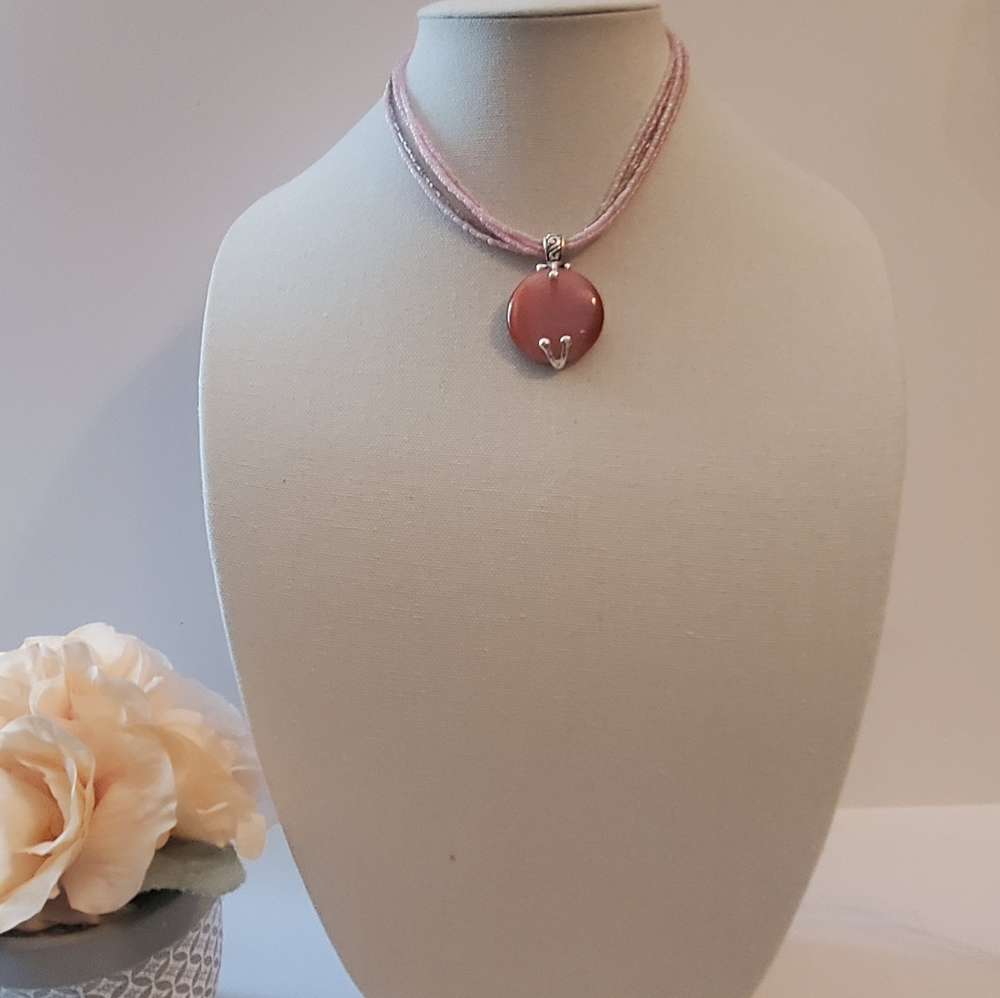 Premier designs Pink Moon glow Necklace